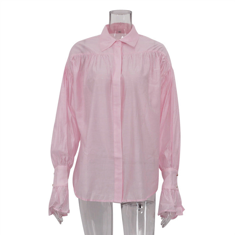 Chic Classic Long Sleeve Button-Up Blouse