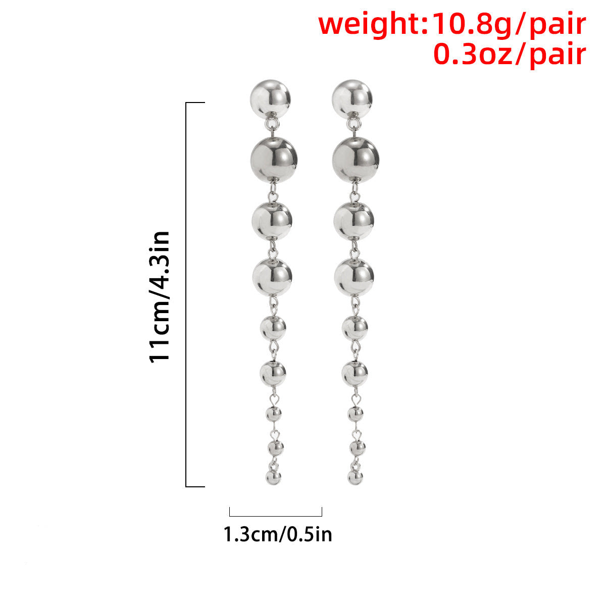 Hip Hop Punk Geometric Metal Stud Earrings For Women