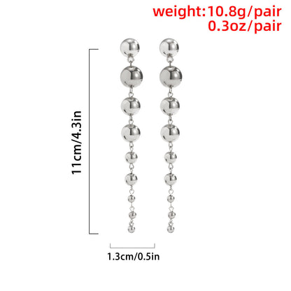 Hip Hop Punk Geometric Metal Stud Earrings For Women