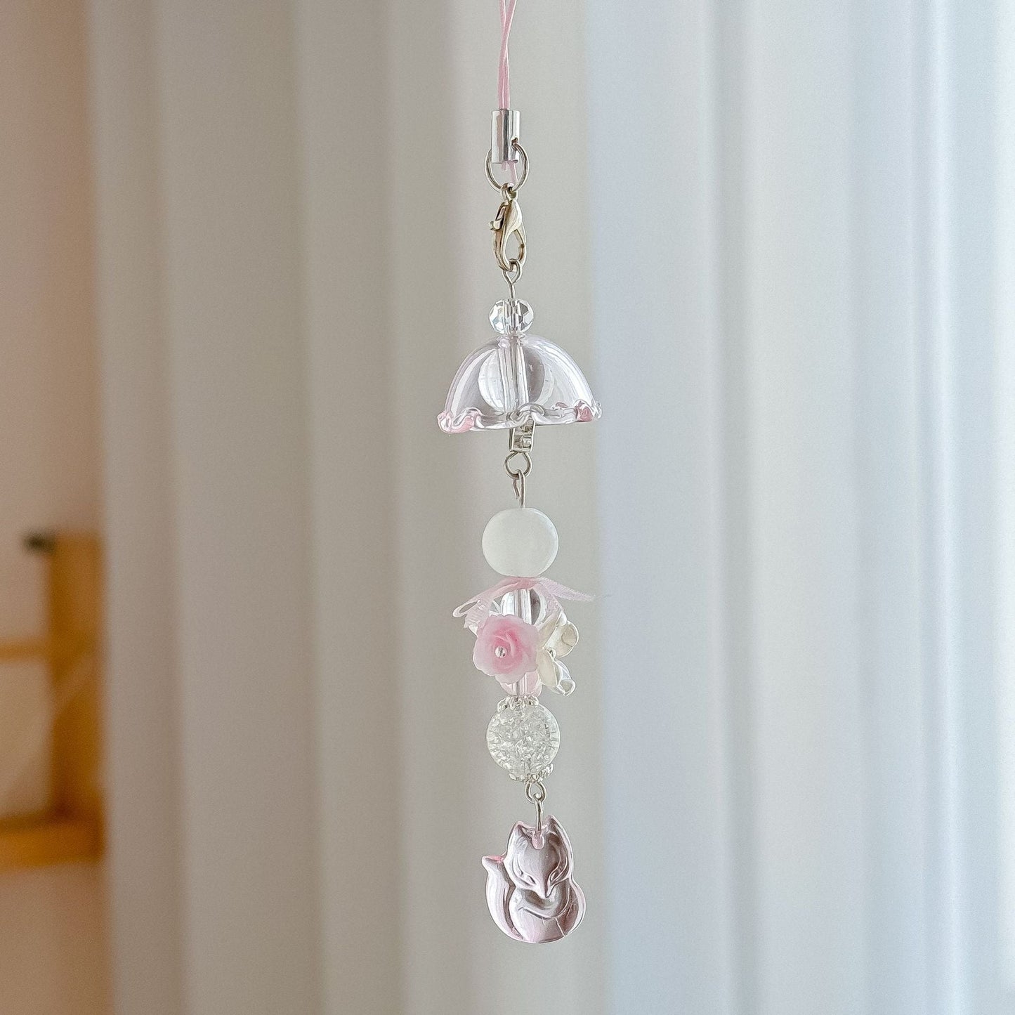 Cute Flower Beaded Keychain Bag Charm