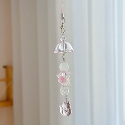 Cute Flower Beaded Keychain Bag Charm