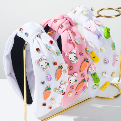 Cute Easter Bunny Headband With Rhinestones