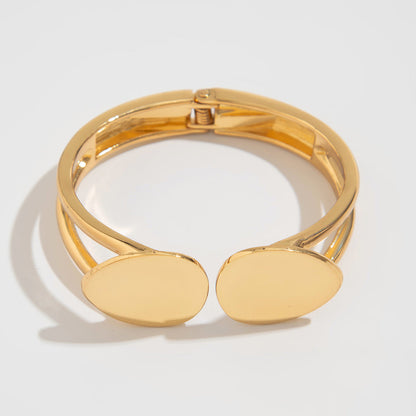 Vintage Irregular Pleated Metal Bracelet Set