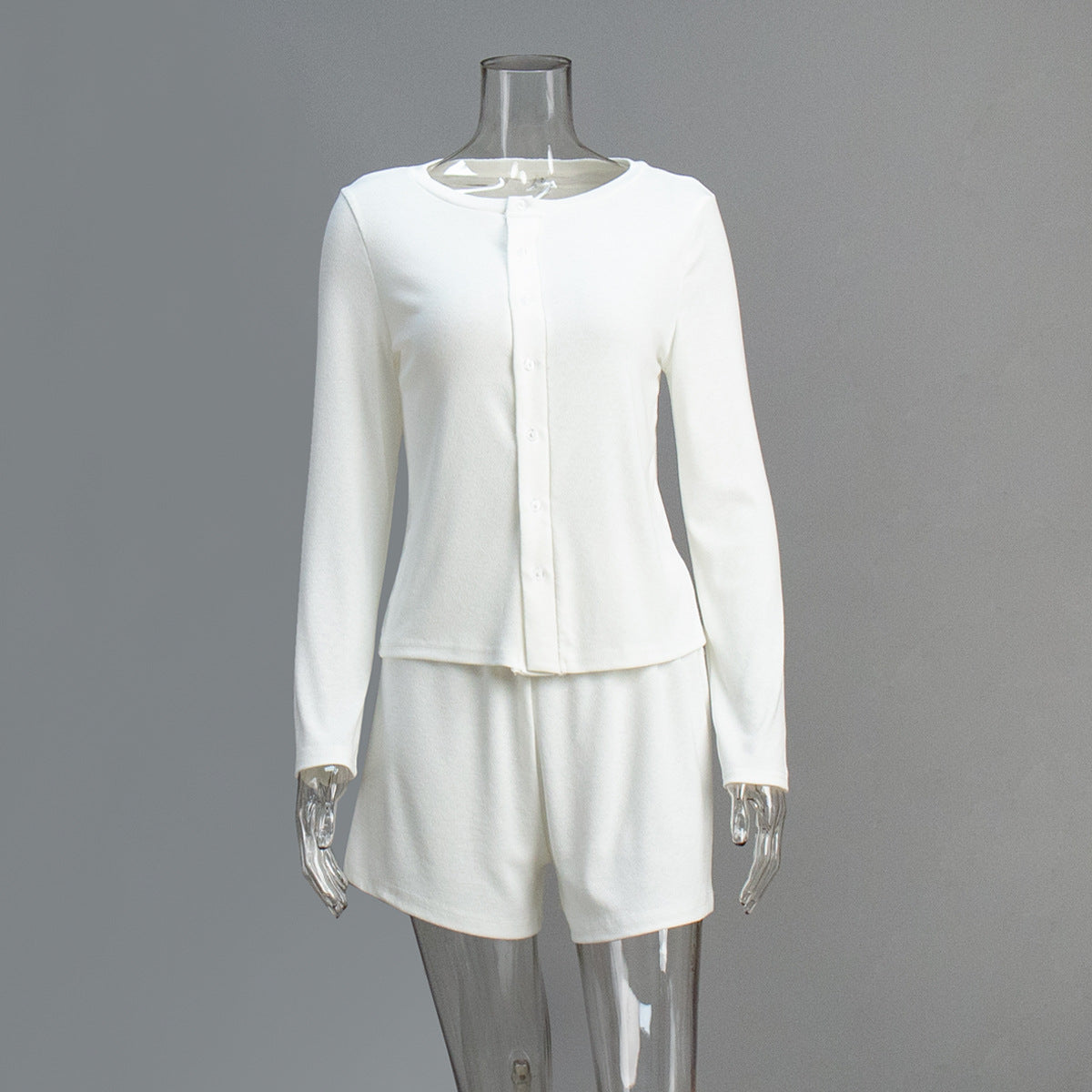 Comfortable Relaxed White Floral Pajama Set