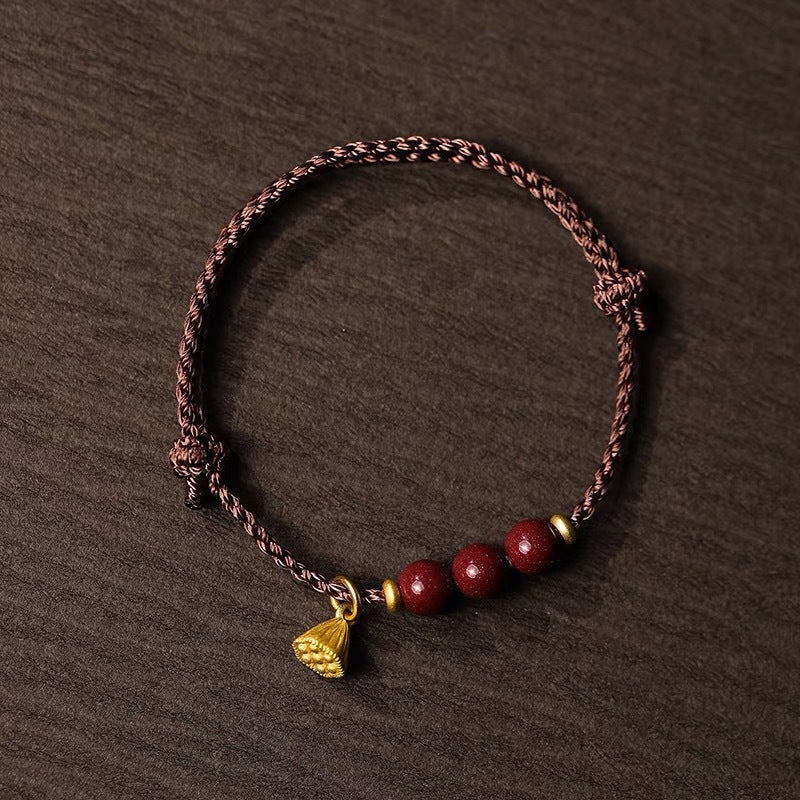 Purple Sand Hand Rope Good Luck Beads Hand-Woven Bracelet