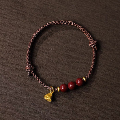 Purple Sand Hand Rope Good Luck Beads Hand-Woven Bracelet