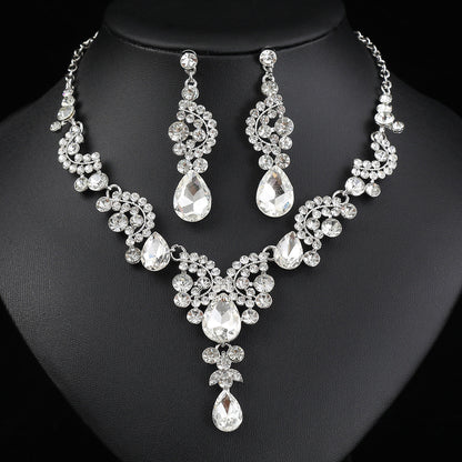 Elegant 3-Piece Necklace and Earring Set for Bride