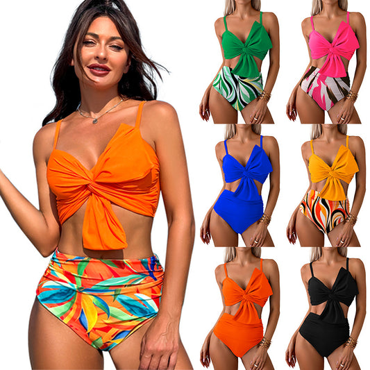 New High-Waisted Bikini Swimsuit With Removable Pads