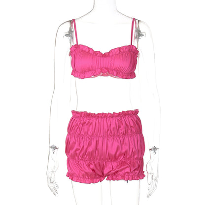 Slim Fit Sexy Strapless Romper Set
