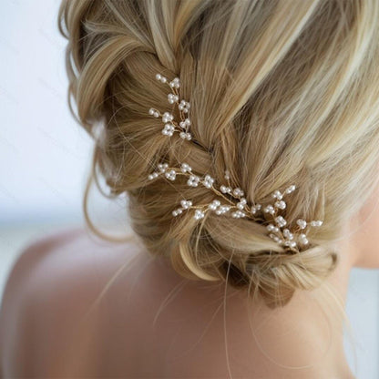 Handmade Pearl Hair Pins U-Shaped Hair Forks Wedding Party Accessories