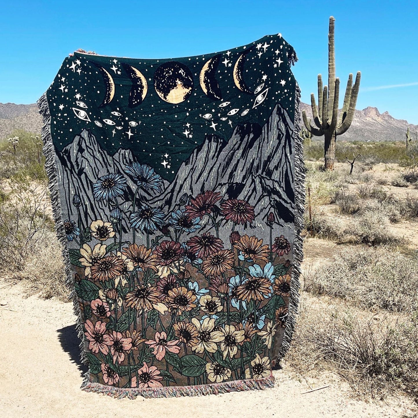 Sofa Blanket, Beach Blanket, Cotton Polyester Cotton Print, Textured Blanket