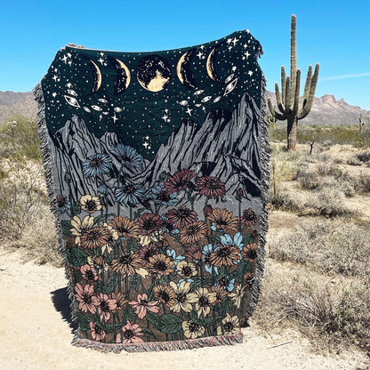 Sofa Blanket, Beach Blanket, Cotton Polyester Cotton Print, Textured Blanket