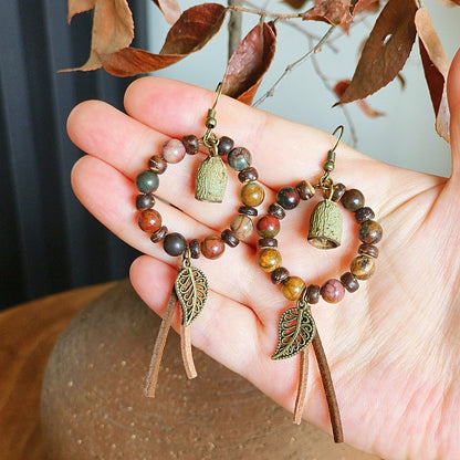 Bohemian Tassel Earrings Handmade with Dried Fruits