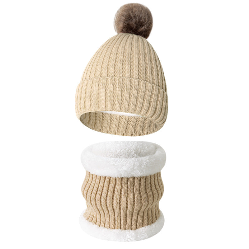 Warm Knitted Winter Scarf, Hat, and Gloves Set