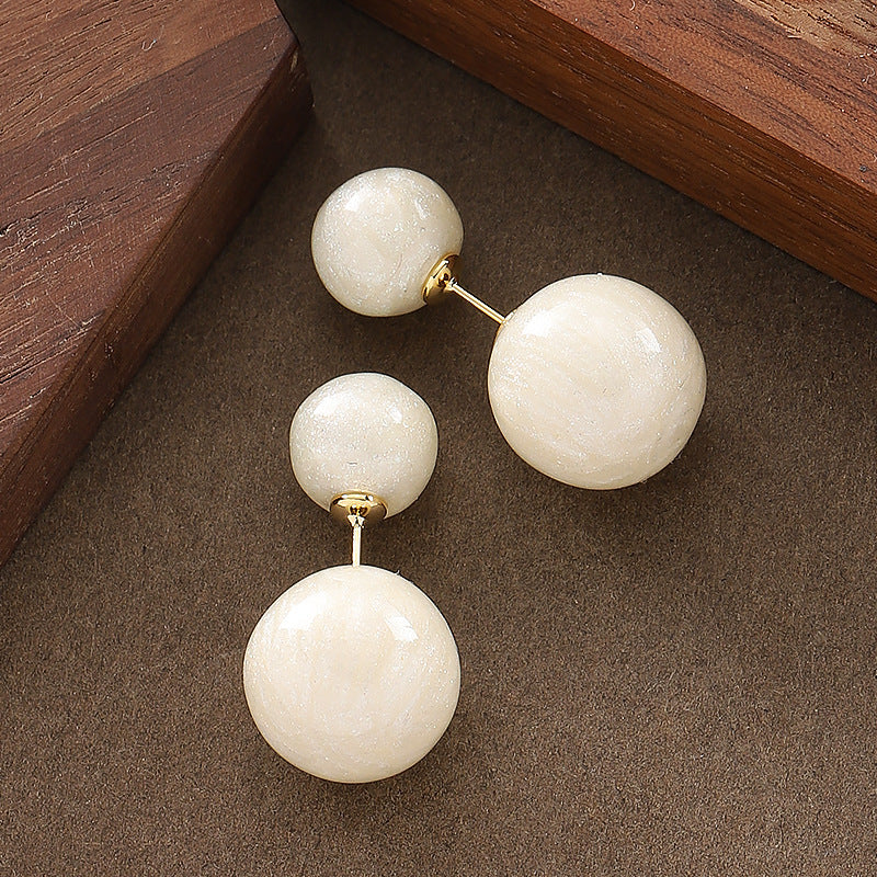 Chic Sweet Geometric Jelly Color Resin Stud Earrings