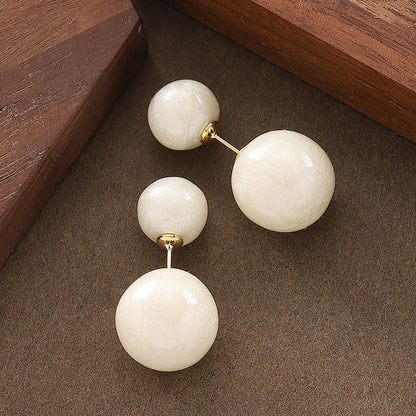 Chic Sweet Geometric Jelly Color Resin Stud Earrings