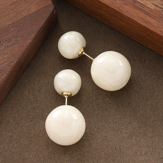 Chic Sweet Geometric Jelly Color Resin Stud Earrings