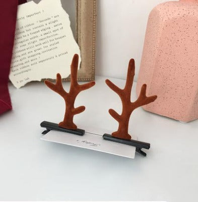 Cute Reindeer Christmas Theme Hair Clip