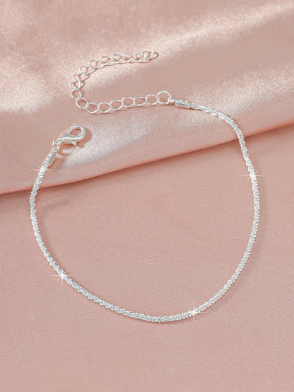 Simple Glitter Double Anklet