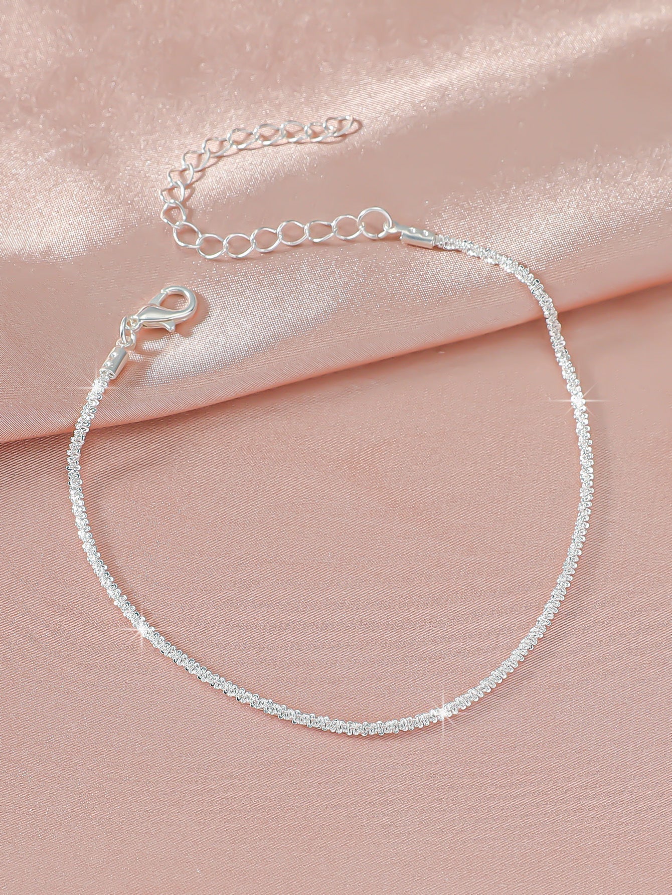 Simple Glitter Double Anklet