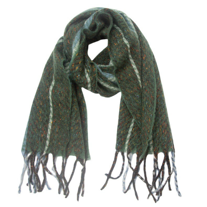 Striped Contrast Color Scarves