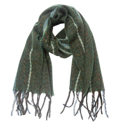 Striped Contrast Color Scarves