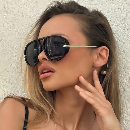 Trendy Oversized Squared Sunglasses UV400 Fashion Accessory