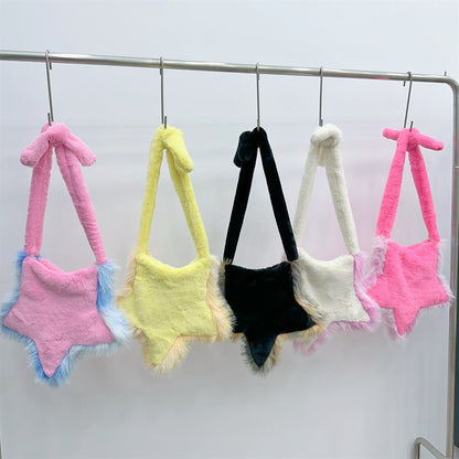 Cute Fuzzy Star-shaped Crossbody Shoulder Bag