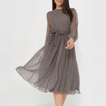 Floral Print Tie Waist Maxi Dress for Women