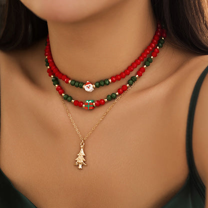 Christmas Snowman Choker Necklace for Women