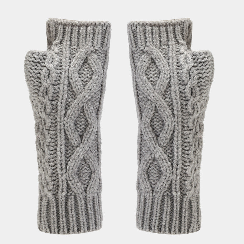 Solid Color Twist Simple Knit Hat & Scarf Sets