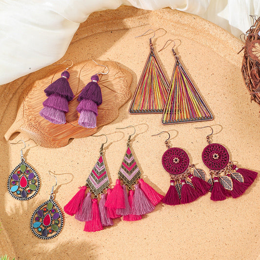 Bohemian Tassel Earrings Handmade for Travel and Vacation