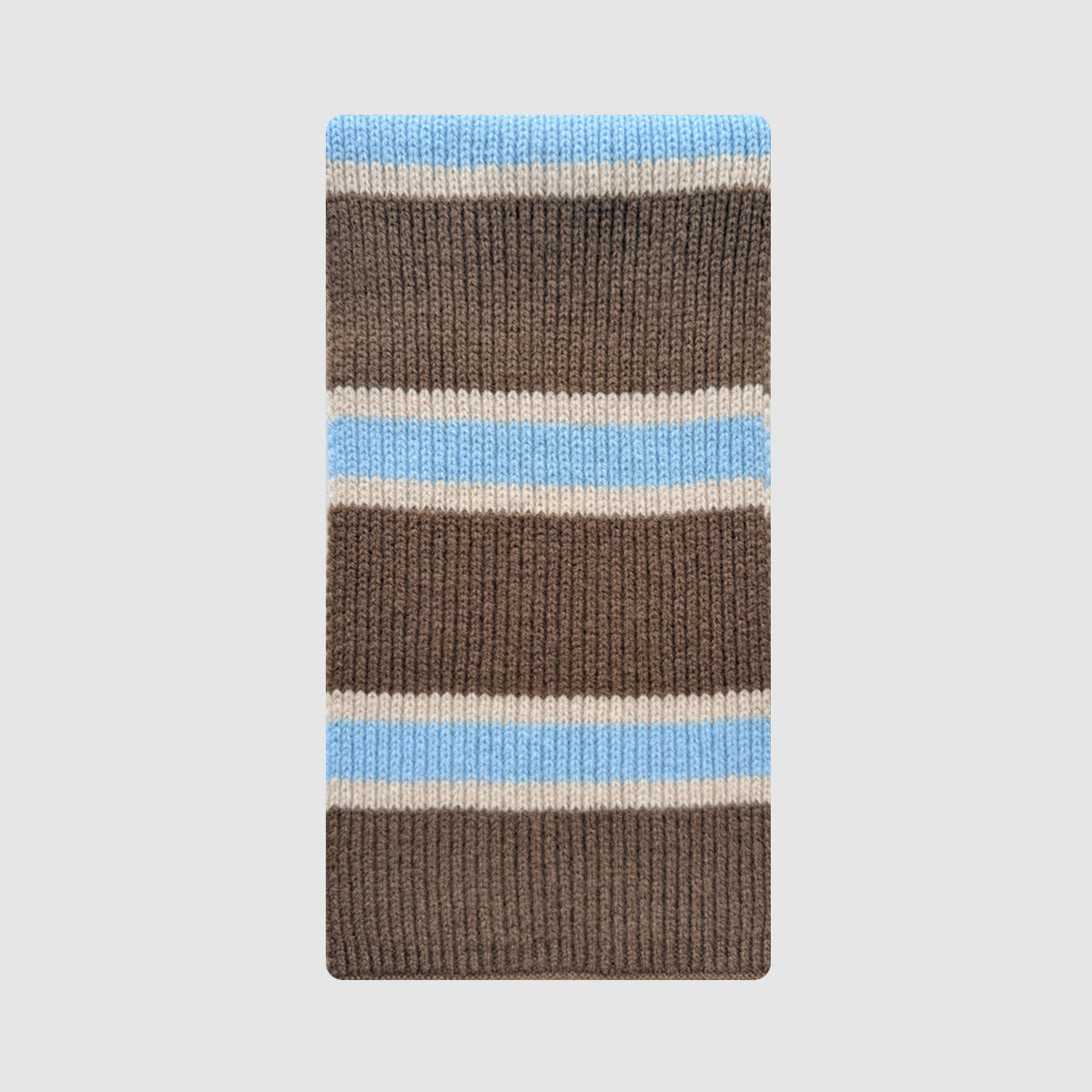 Striped Knit Wool Scarf for Women Casual Soft Neck Warmer