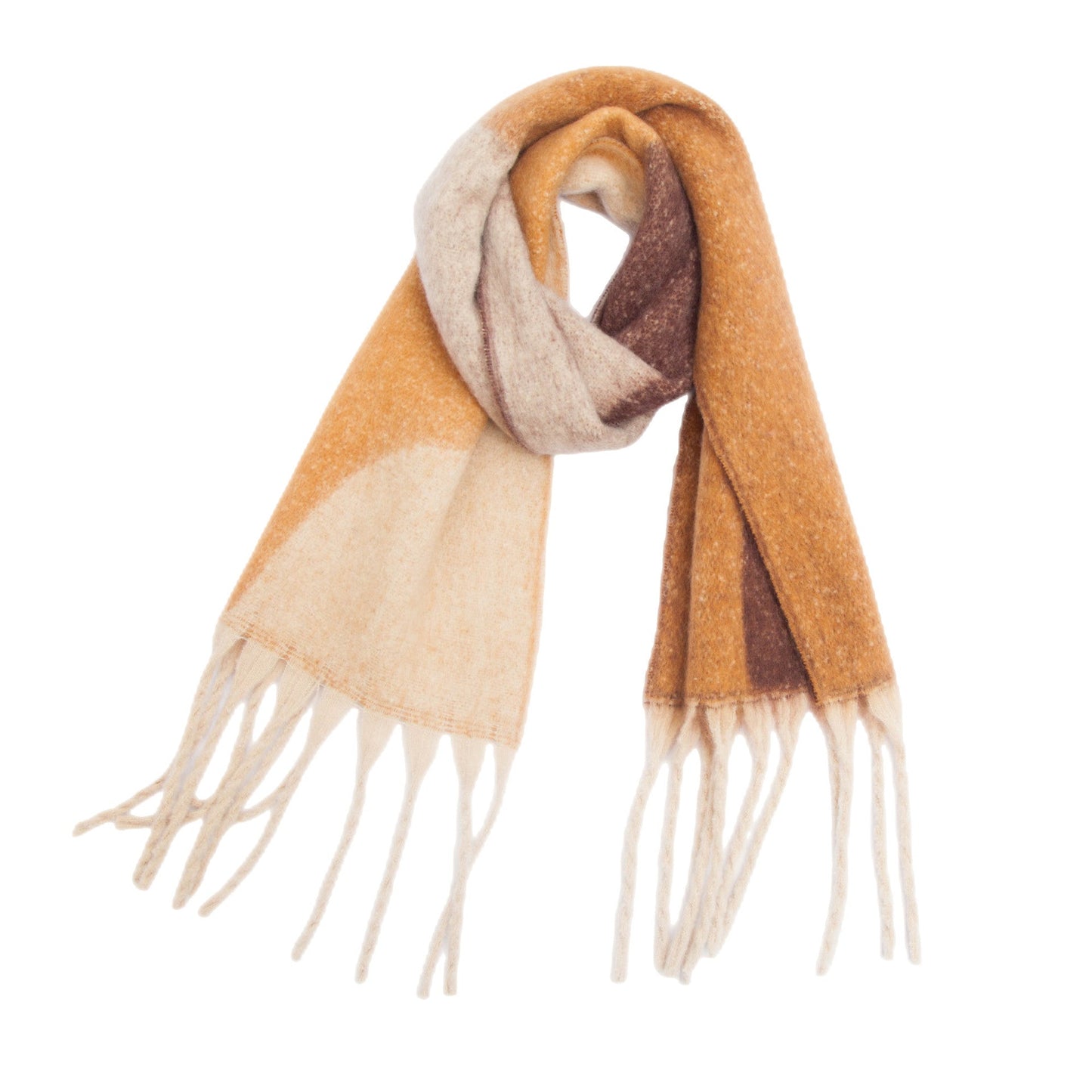 Irregular Print Tassel Vintage Scarf