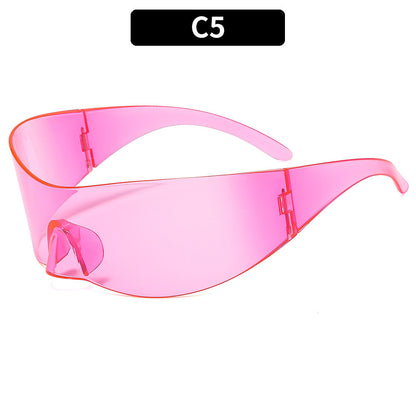Trendy Y2K Futuristic Unframed Sunglasses Stylish Outdoor Shades