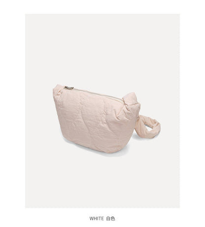 Simple Solod Color Puffer Shoulder Bag