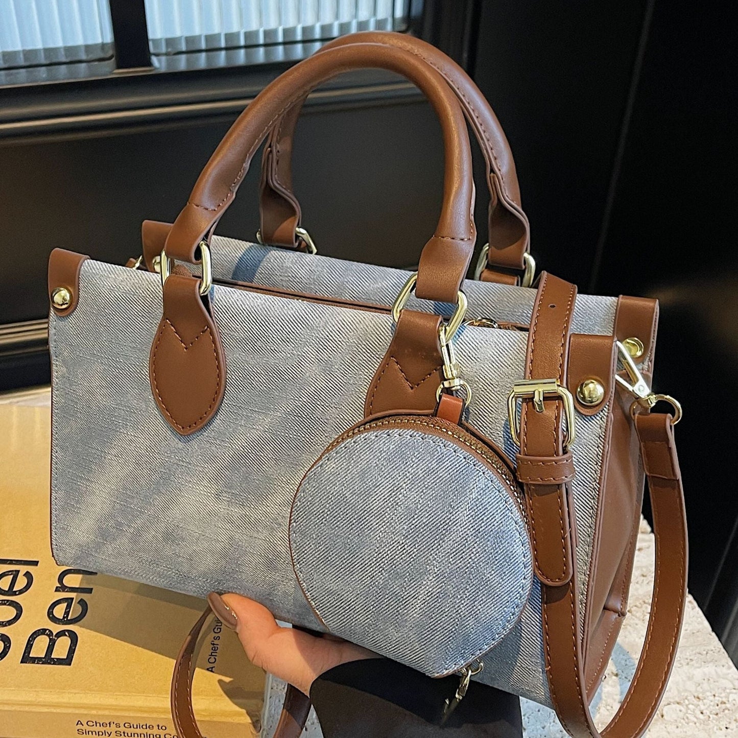 Vintage-Inspired Small Handbag for Women, Casual PU Crossbody Bag