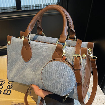 Vintage-Inspired Small Handbag for Women, Casual PU Crossbody Bag