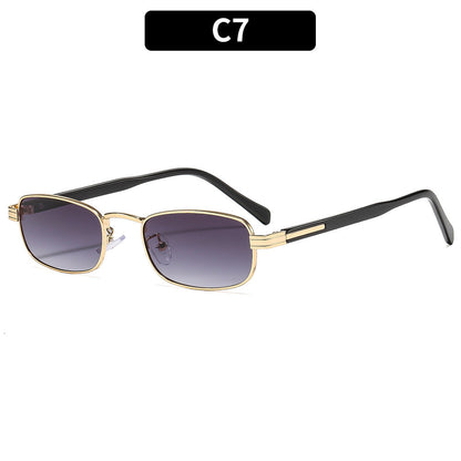 Retro Square Metal Sunglasses UV400 Protection Fashionable Eyewear