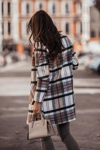 Woolen Mid-Length Lapel Single-Breasted Coat Women'S Clothing