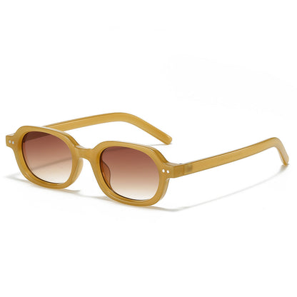Oval Frame Sunglasses Trendy UV400 Protection Unisex