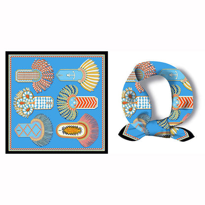 Splicing Colorful Art Print Square Satin Scarf