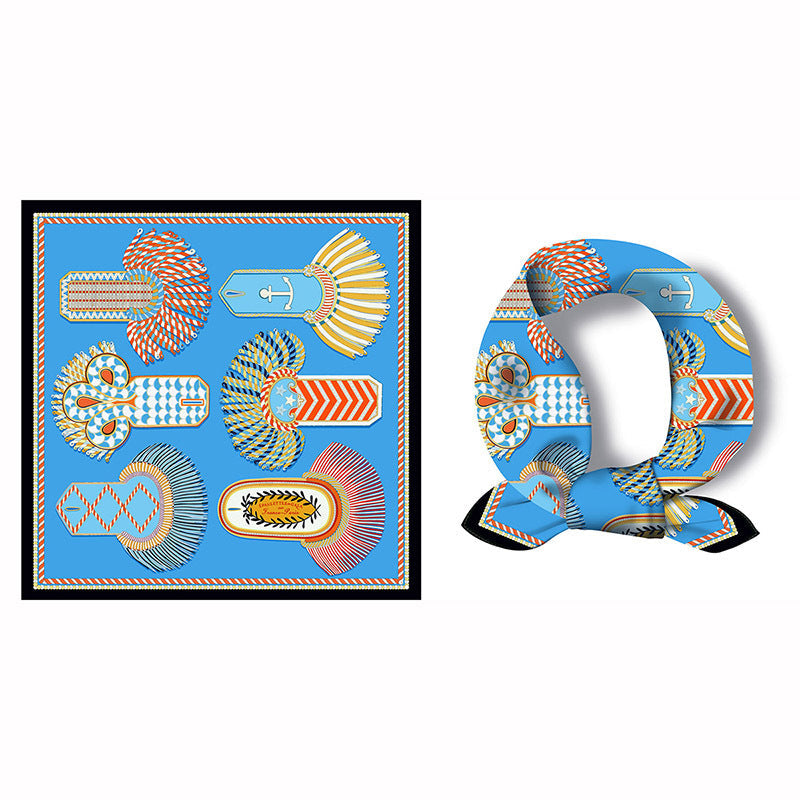 Splicing Colorful Art Print Square Satin Scarf