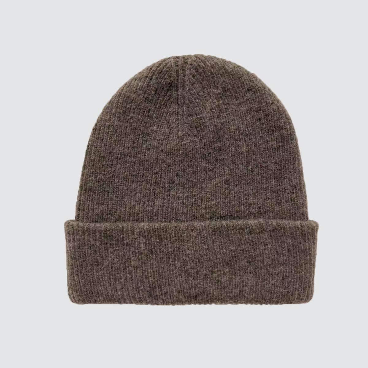 Double-Layer Cashmere Blend Knit Beanie Hat for Men and Women