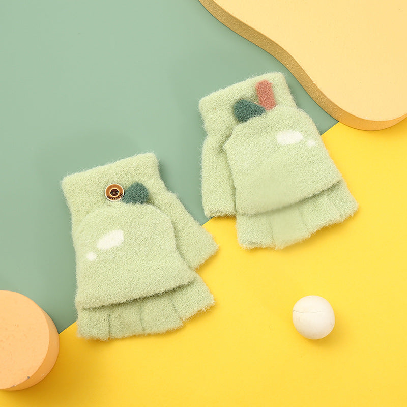Cute Cartoon Fleece Gloves for Kids and Adults