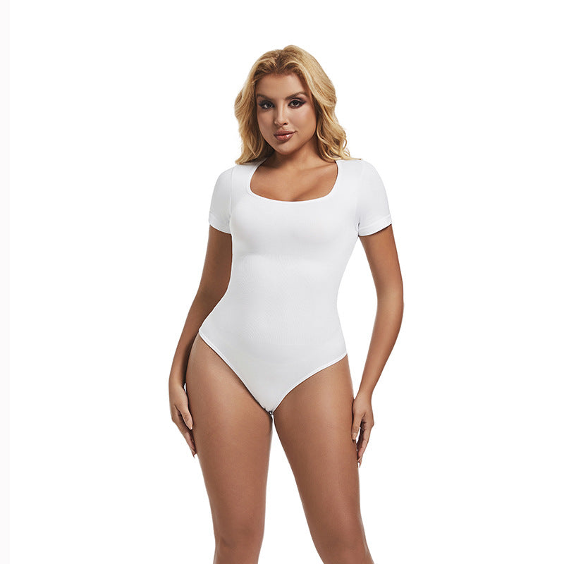 Seamless Bodycon Short Sleeve Romper Stylish Casual