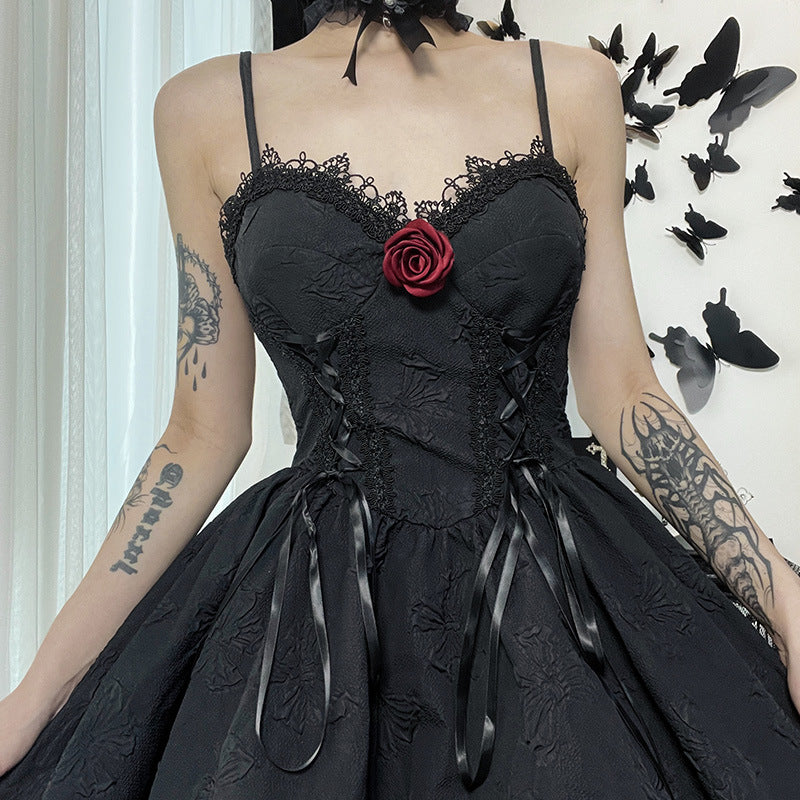 Summer Lace Trim Casual A-Line Dress