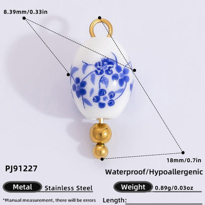 18k Gold Plated Stainless Steel DIY Jewelry Accessories Trendy Bracelet Necklace Charms
