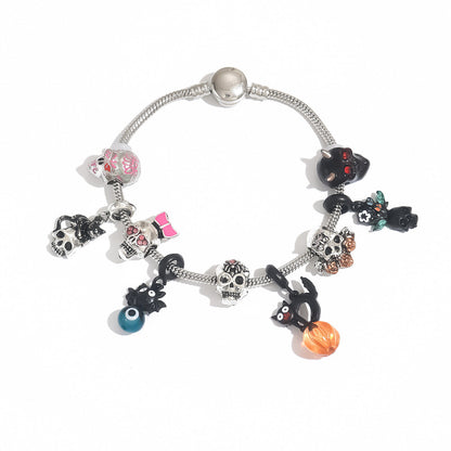 Punk Gothic Skeleton Metal Chain Halloween Bracelet