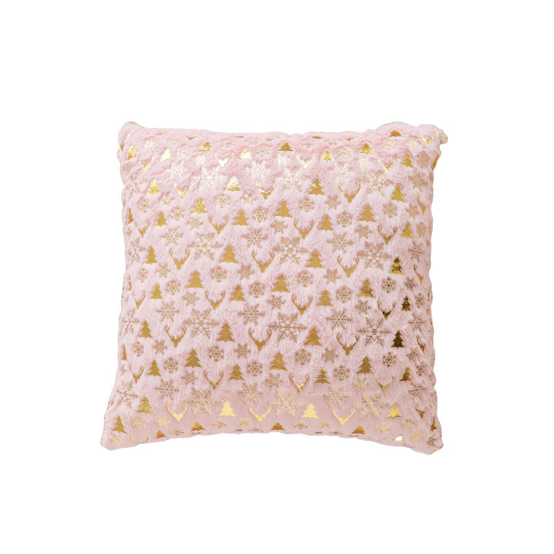 Soft Plush Christmas Snowflake Square Pillow Covers